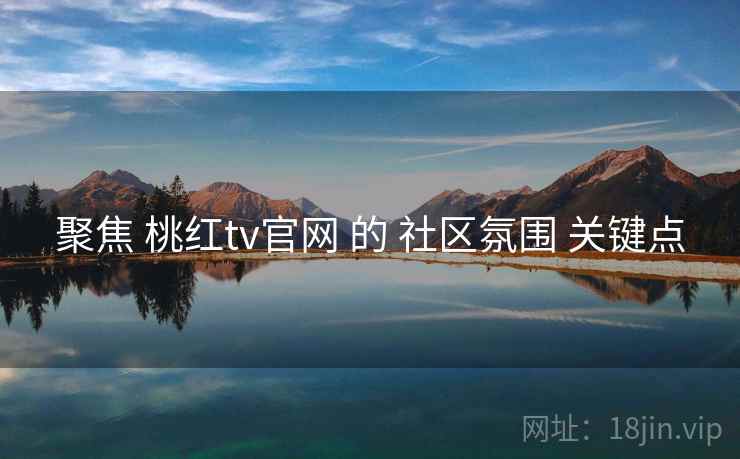 聚焦 桃红tv官网 的 社区氛围 关键点