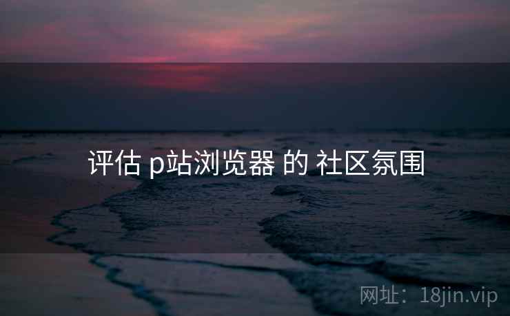 评估 p站浏览器 的 社区氛围 评估 p站浏览器 的 社区氛围